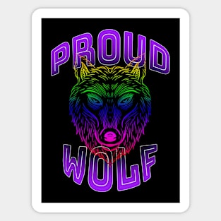 Proud Wolf LGBT Shirt Sticker